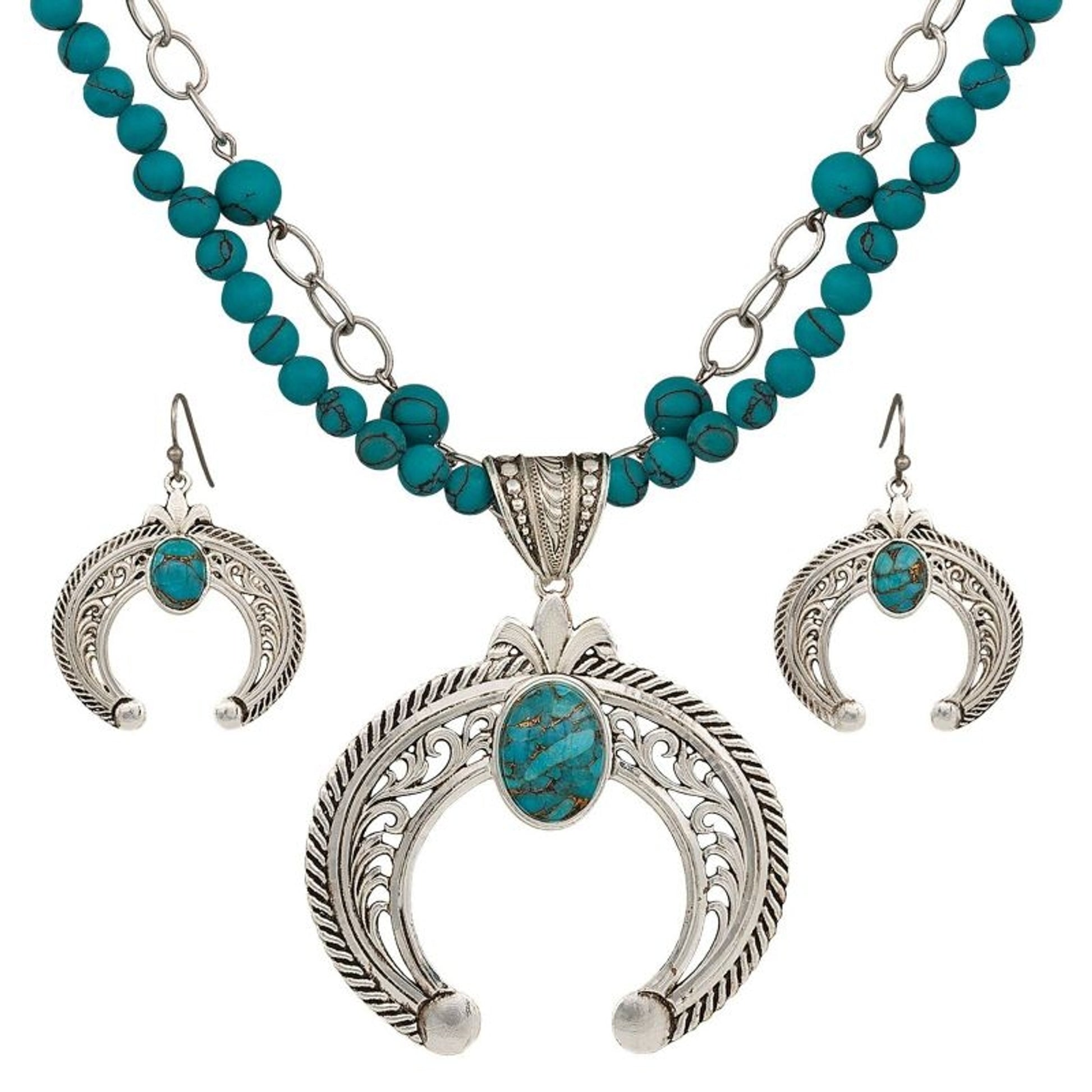 Montana Squash Blossom Statement Jewelry Set