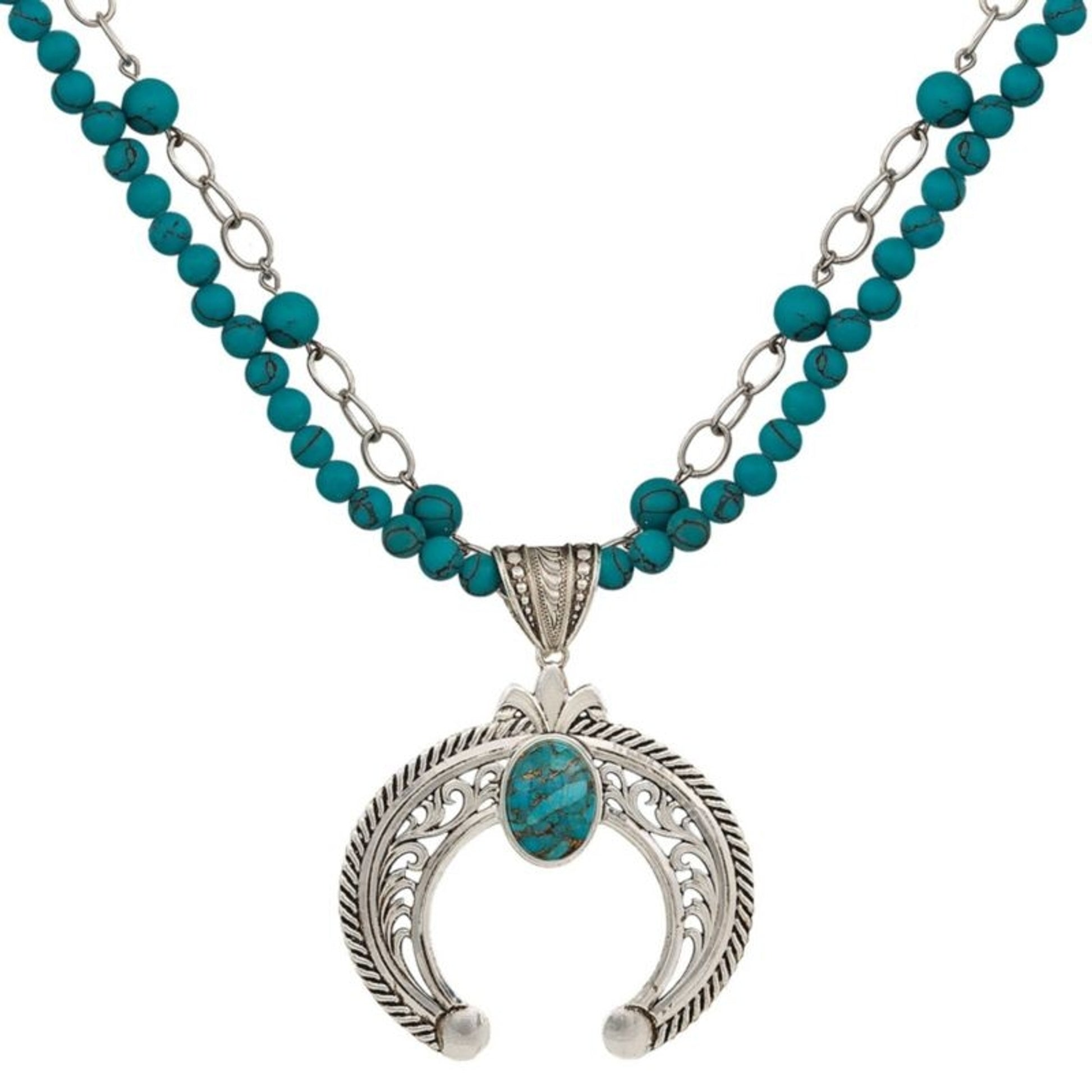 Montana Silver Squash Blossom Statement Necklace