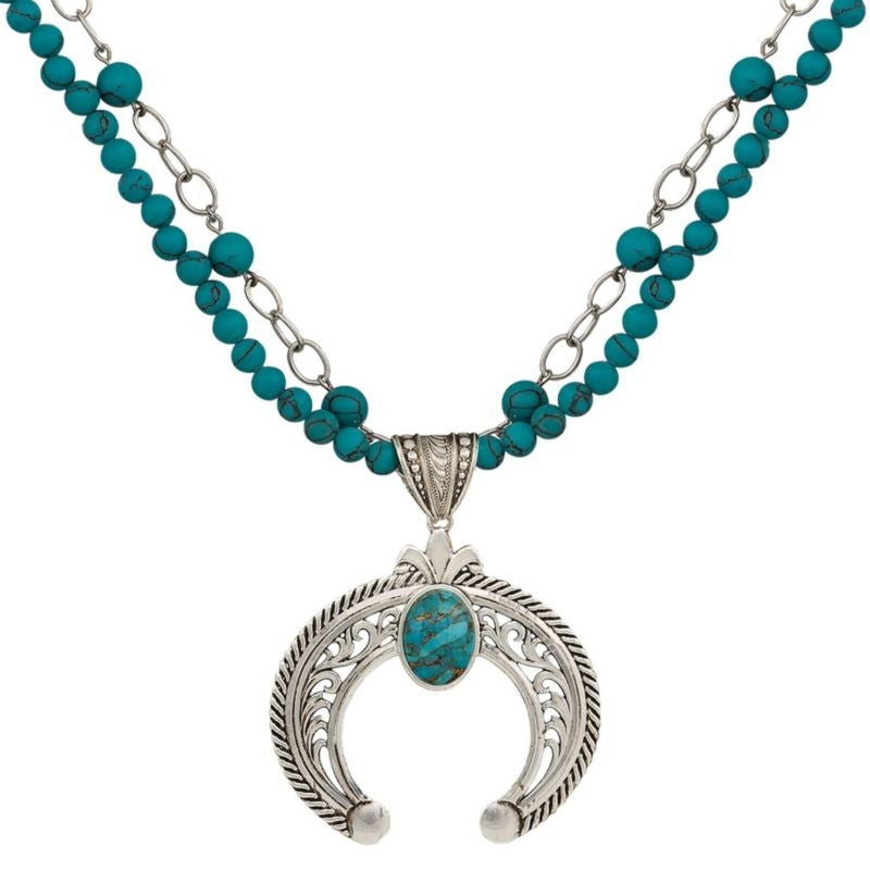 Montana Silver Squash Blossom Statement Necklace