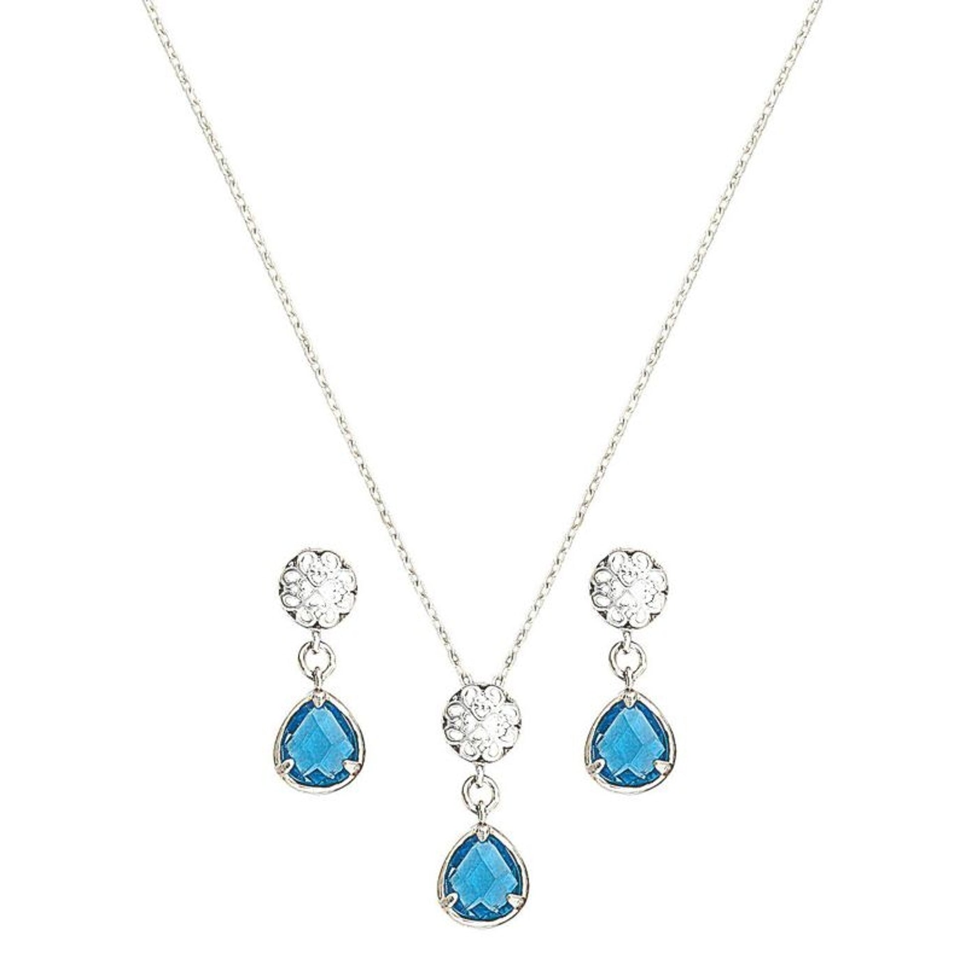 Montana River Lights Lattice Raindrops Jewelry Set