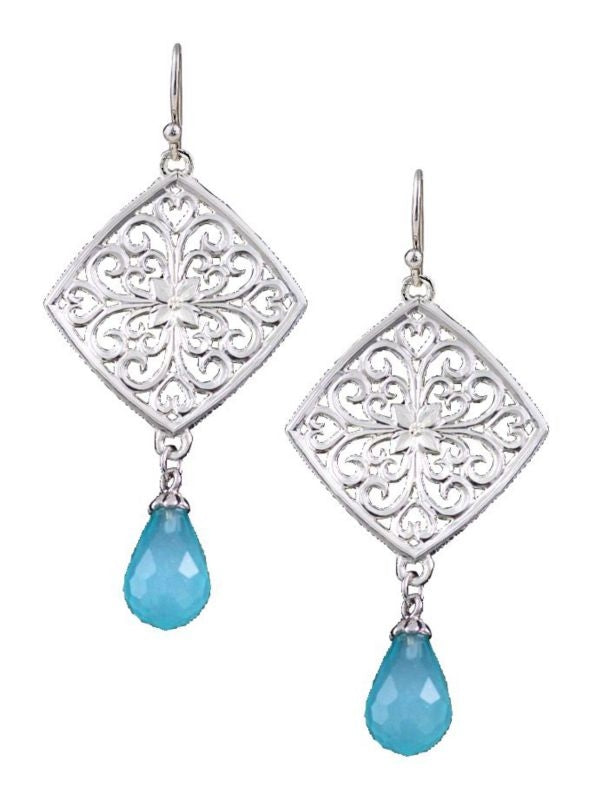 Montana Lights Sky Drops Earrings BluSlvPlated