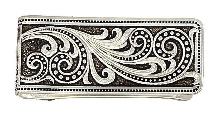 Western Lace Whisper Money ClipBk/Wh