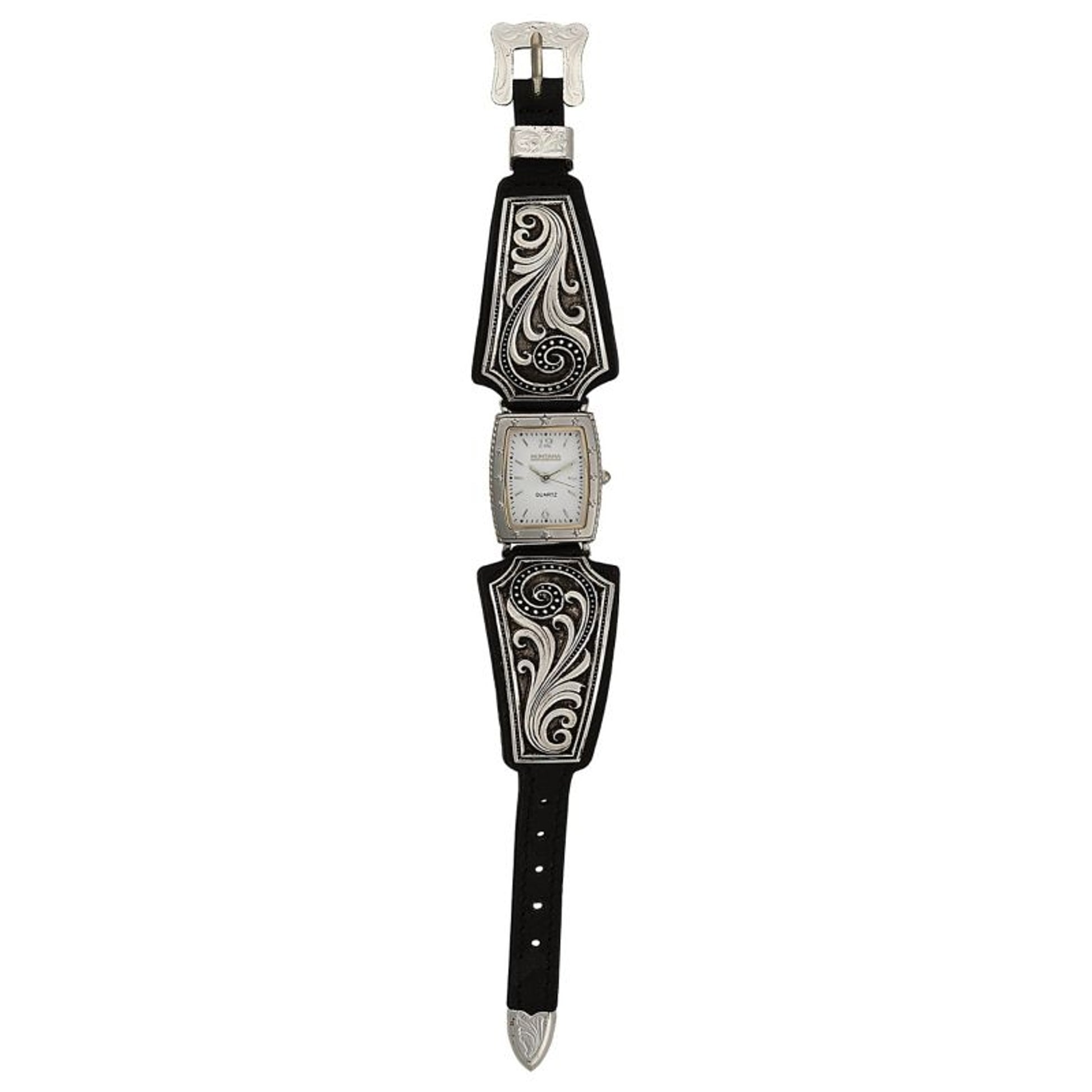 WestLace Whisper Classic Leather Band WatchBk/Wh