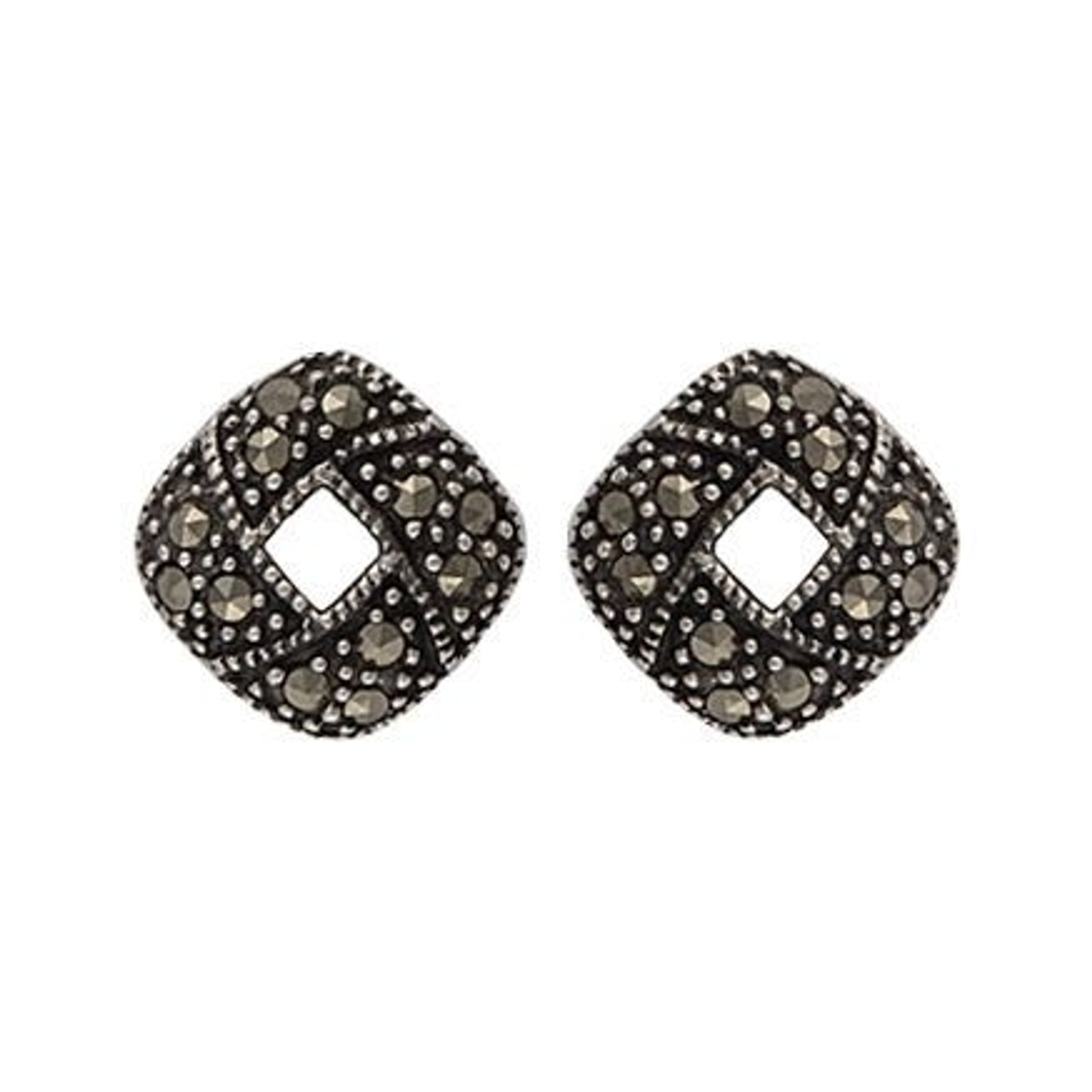 Sparks Will Fly Fire Ring Marcasite Post Earrings