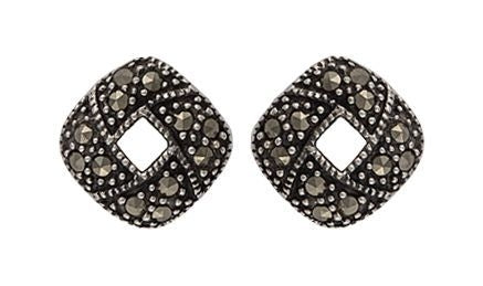 Sparks Will Fly Fire Ring Marcasite Post Earrings