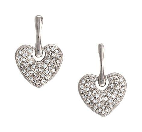 Montana Silver Sparkling Heart Drops Earrings