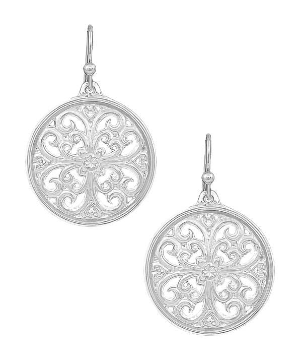Montana Petit Hearts Lattice Circle Earrings