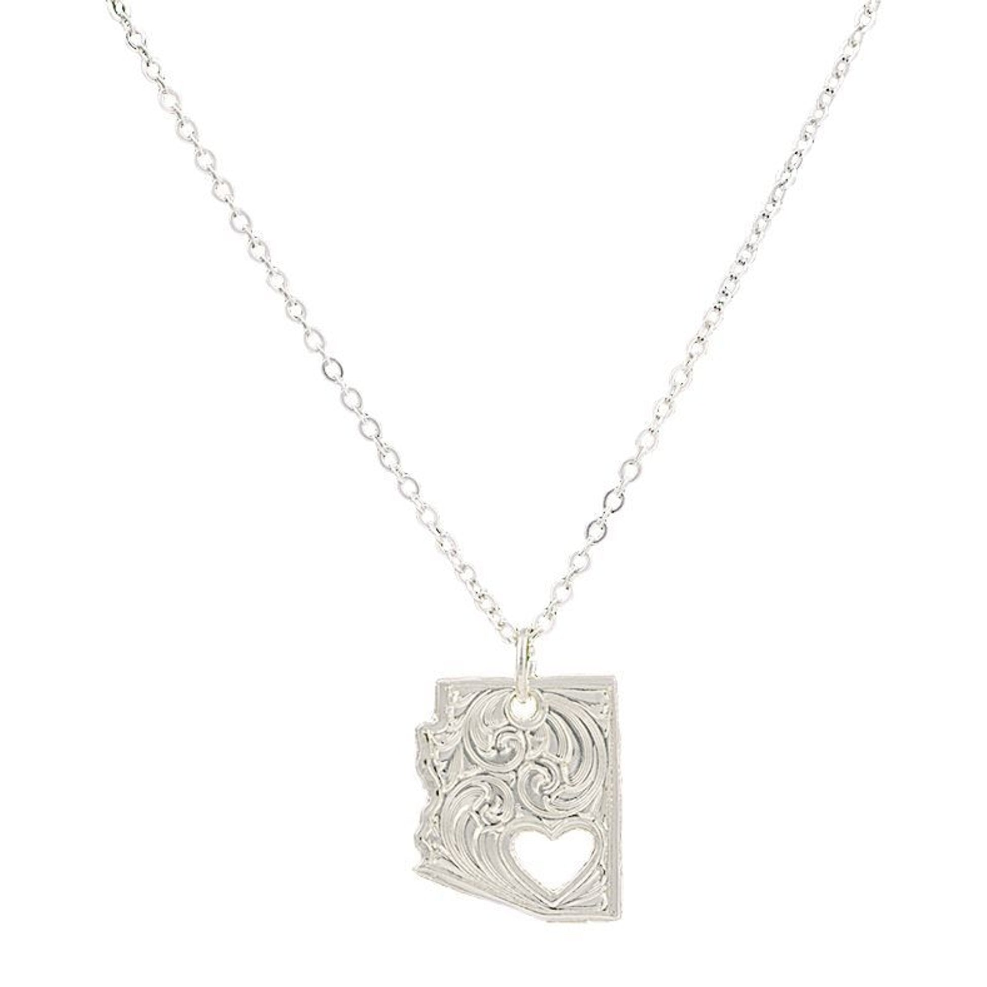 Montana Silversmiths I Heart Arizona NecklaceBk/Wh