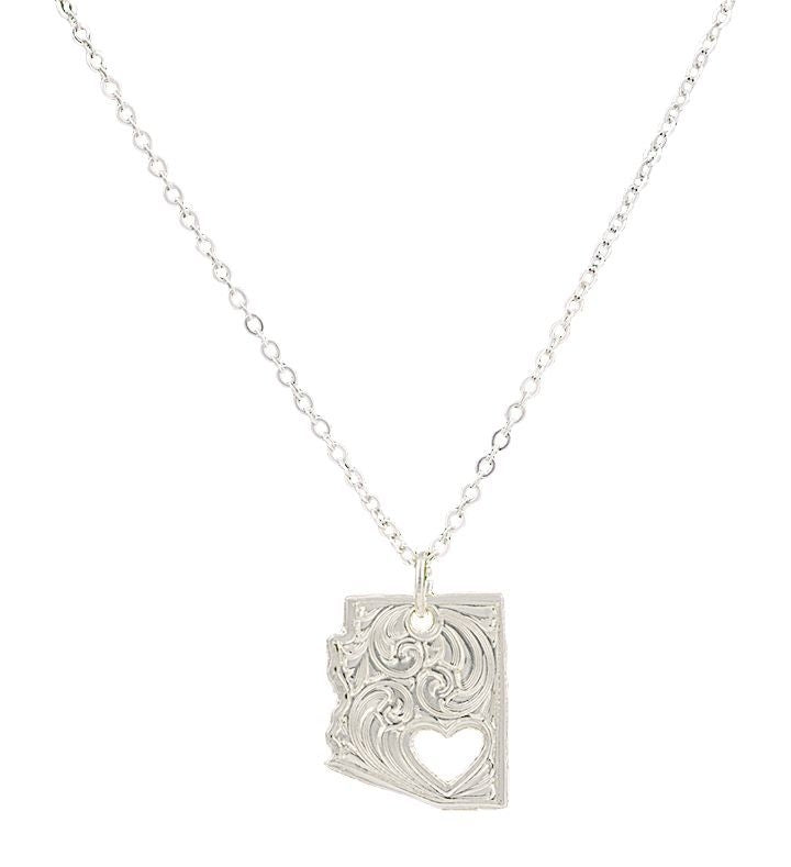 Montana Silversmiths I Heart Arizona NecklaceBk/Wh