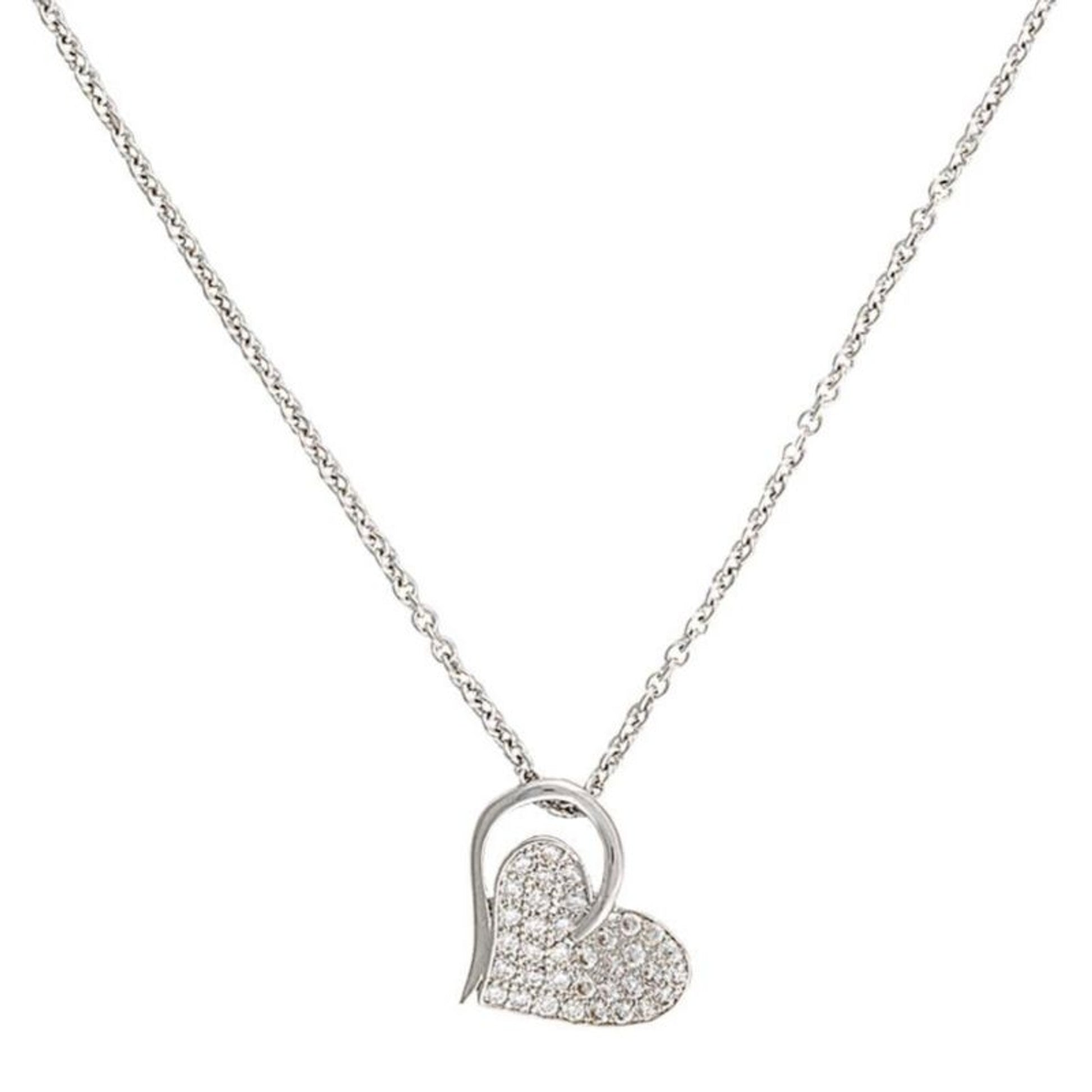 Montana Silver Heart Print Necklace