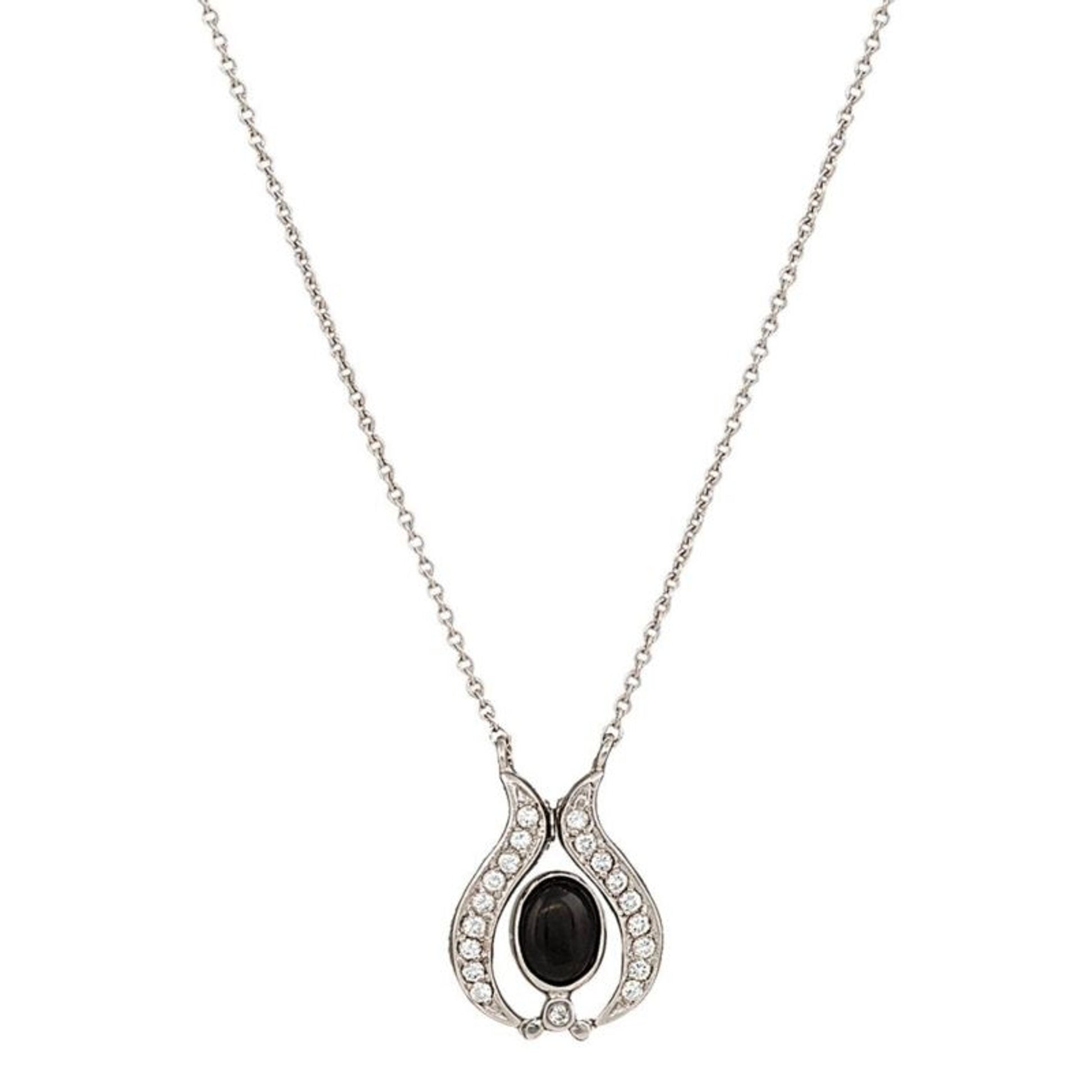 Montana Silver Convertible Winged Onyx Necklace