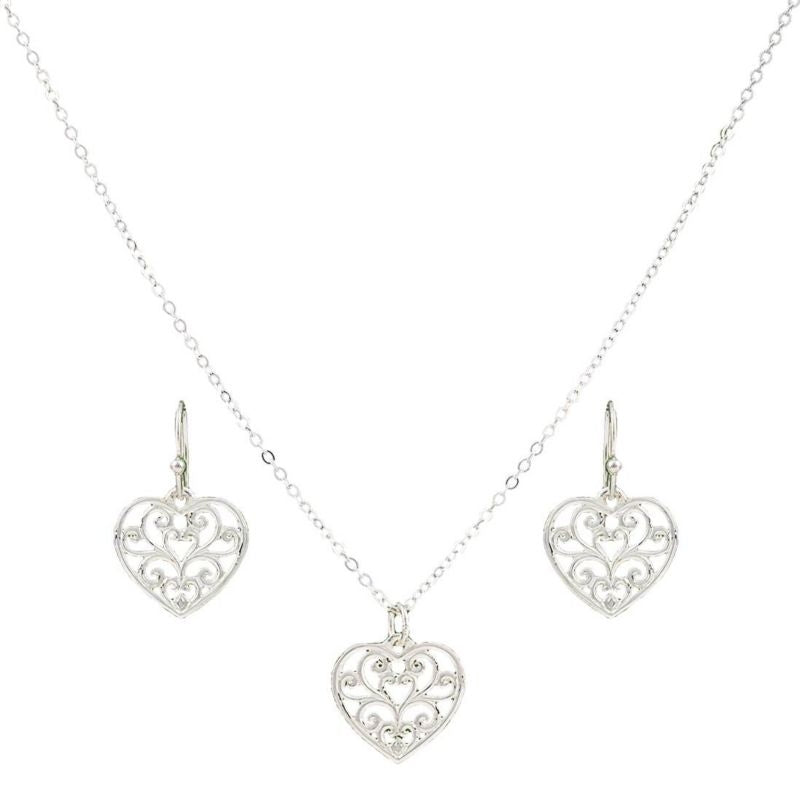 Montana Petit HeartS Flame Lattice Jewelry Set