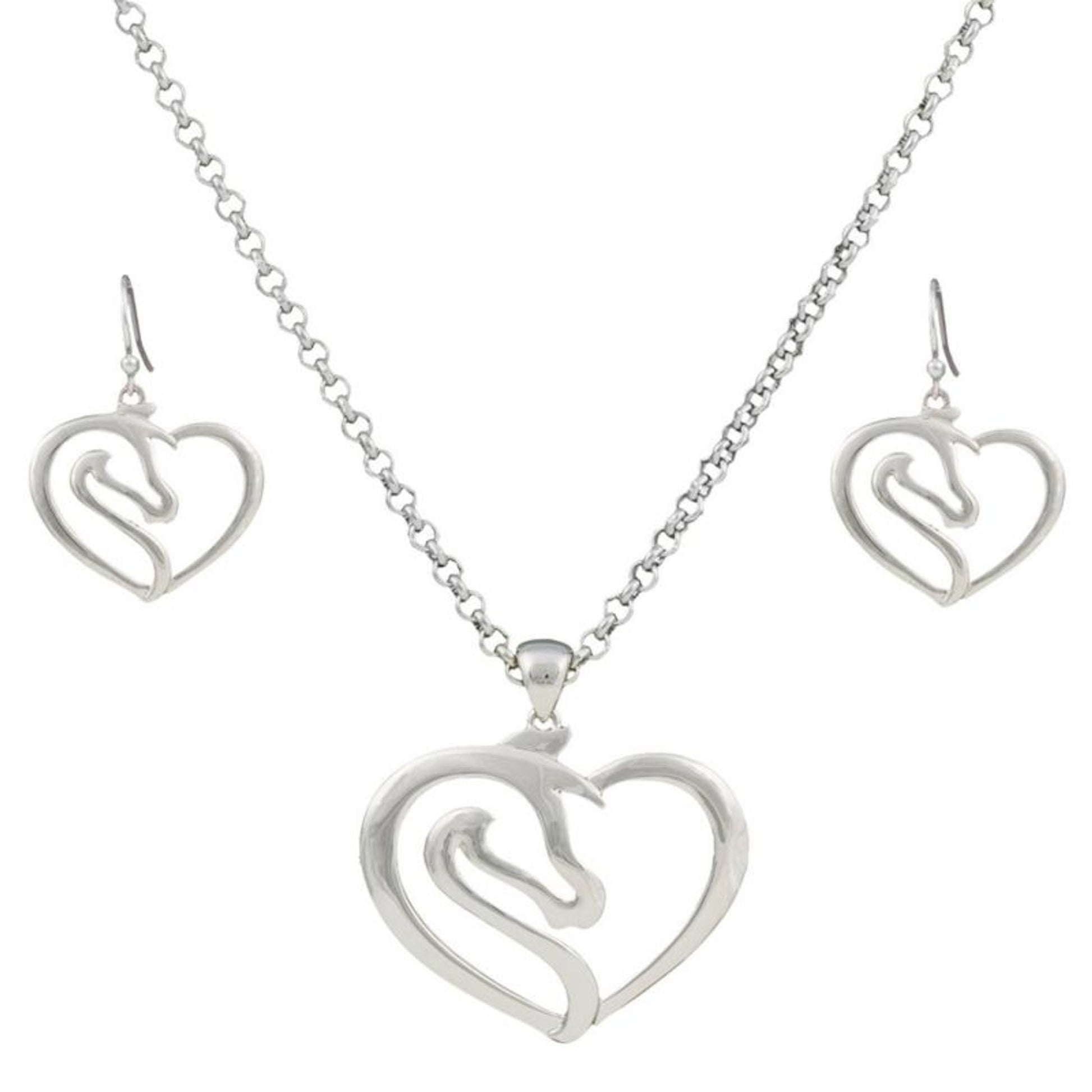 Montana Silver Equestrienne Heart Jewelry Set