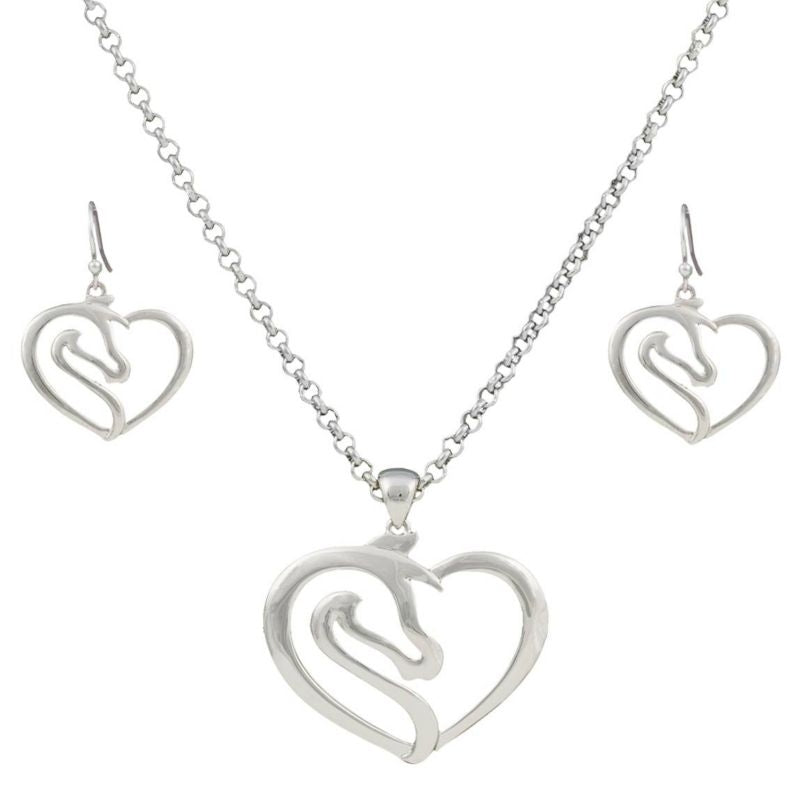 Montana Silver Equestrienne Heart Jewelry Set
