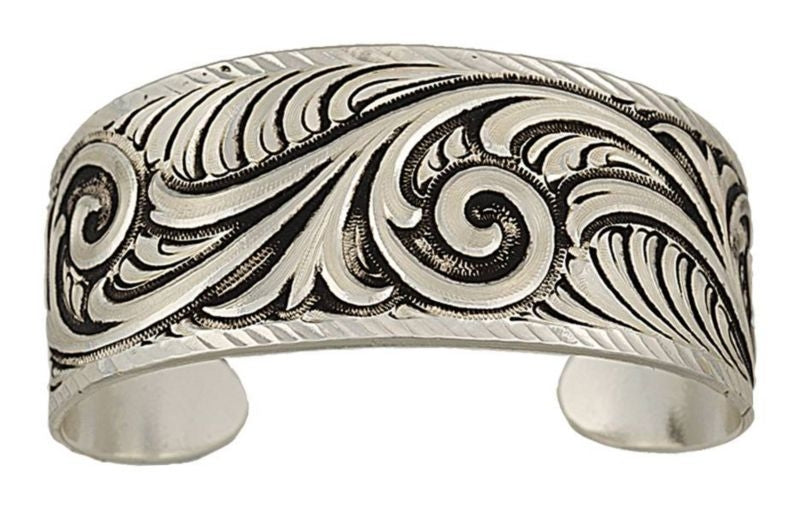 Montana Silver Antiqued Wide Scroll Bracelet