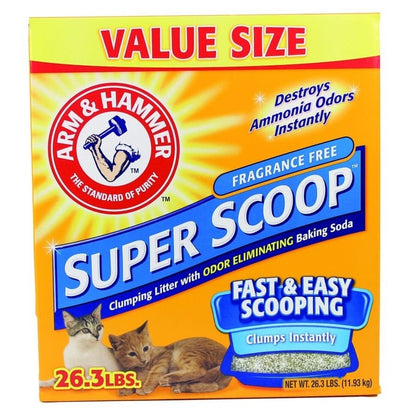Arm and Hammer Super Scoop Unscent Litter 26.3lb