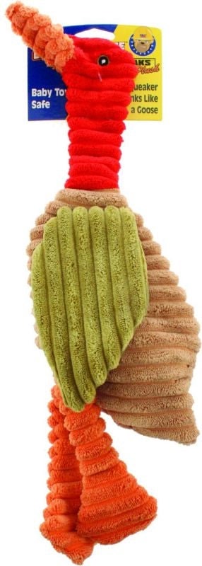 Tuff Squeaks Unstuffed Goose Dog Toy 16in