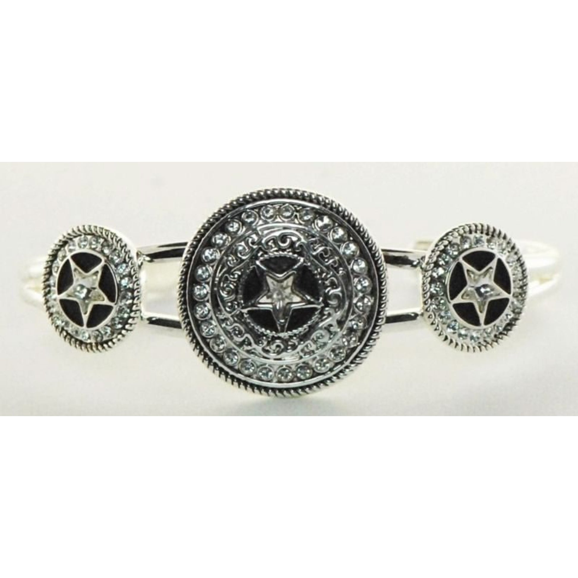 Western Edge Crystal Star Concho Bracelet