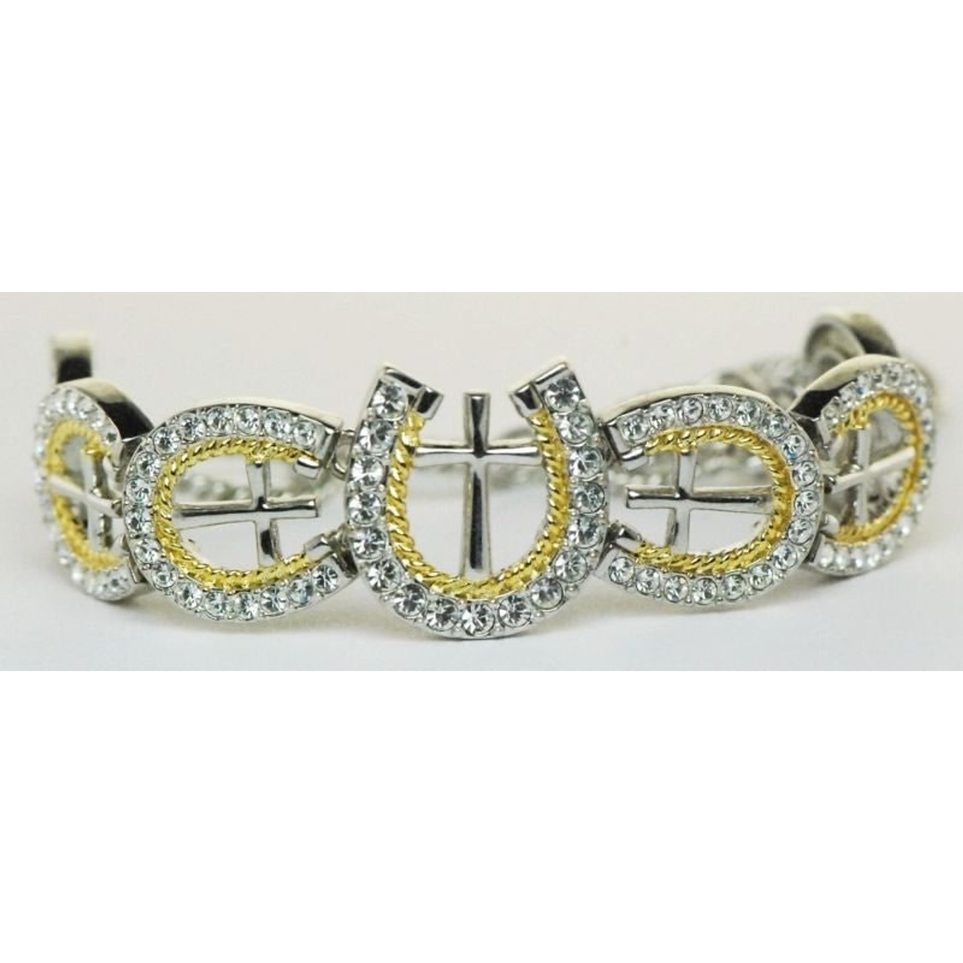 Jewelry Rope Horseshoe Cross Bracelet Gold