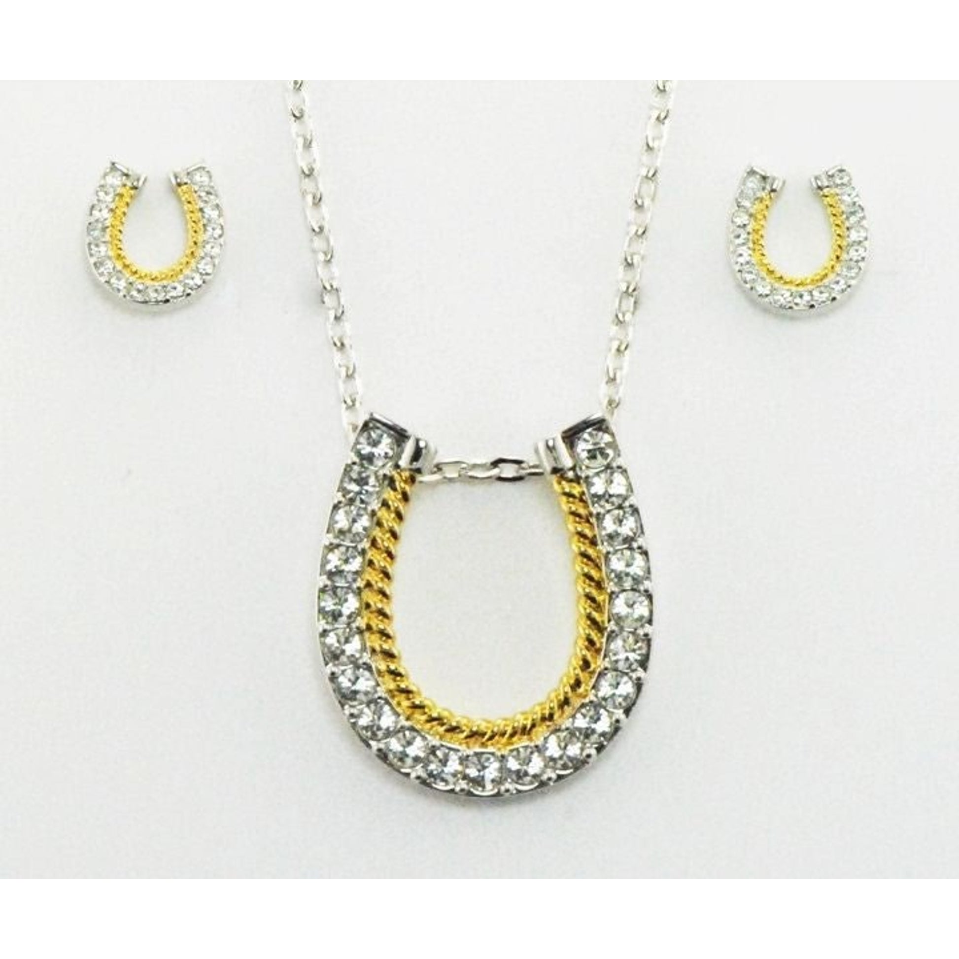 Jewelry Horseshoes Rope Jewlery Set Gold
