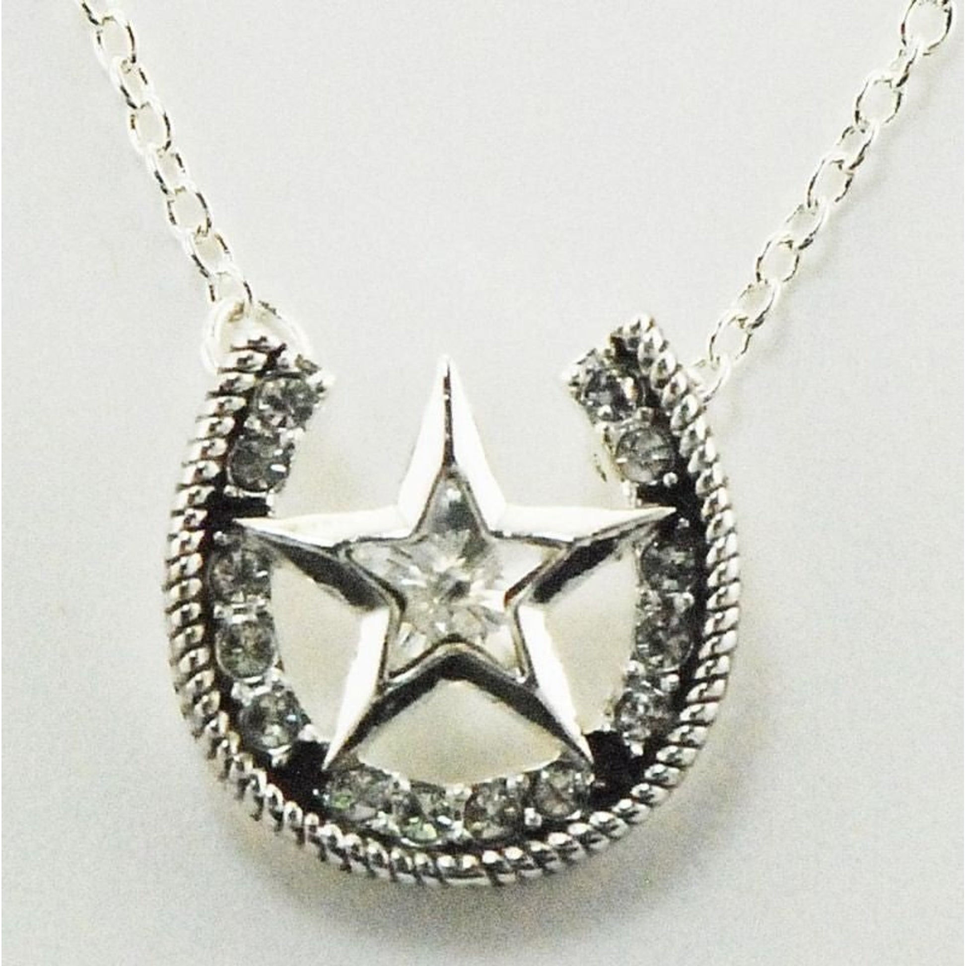 Jewelry Star/Horseshoe Necklace Crystal