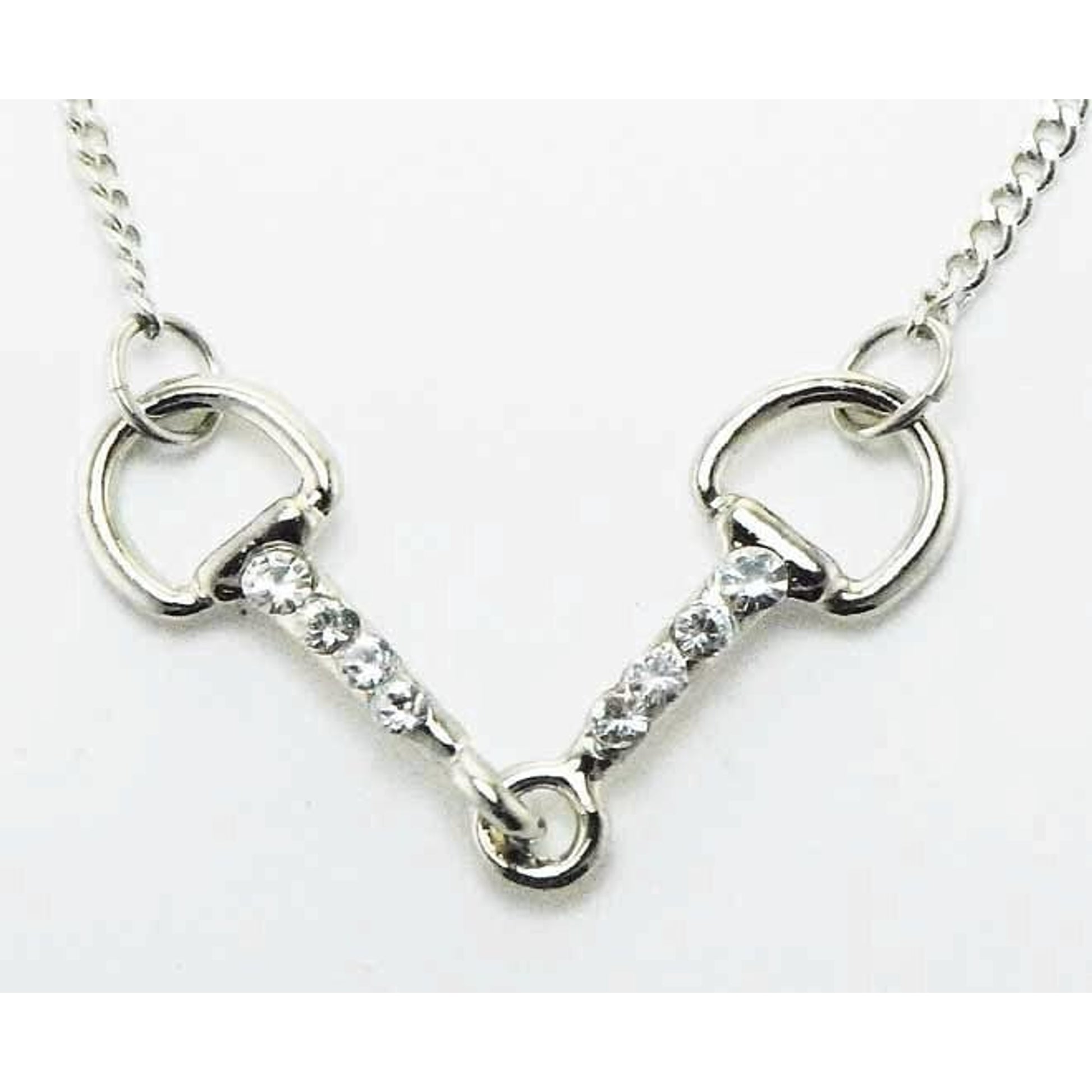 Western Edge Jewelry Crystal Snaffle Bit Necklace