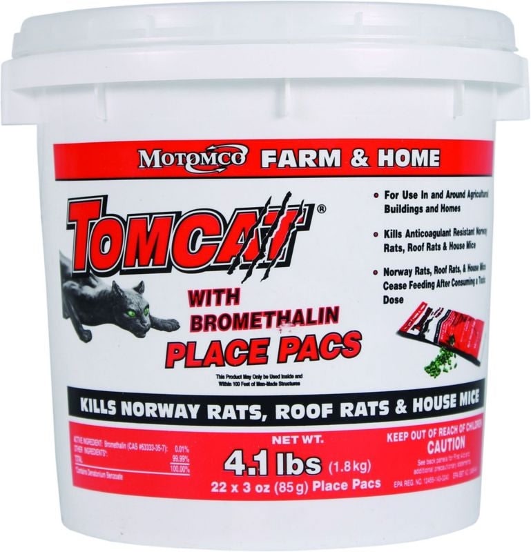 Tomcat with Bromethalin Place Pacs Pail 22 3oz