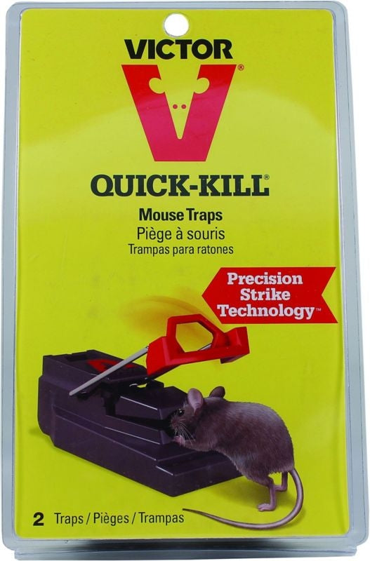 Victor Quick-Kill Mouse Trap 2 Pack Black/Red