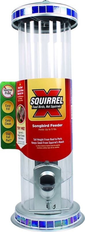 Squirrel Proof Songbird Feeder 4.2Lb Blue Tile