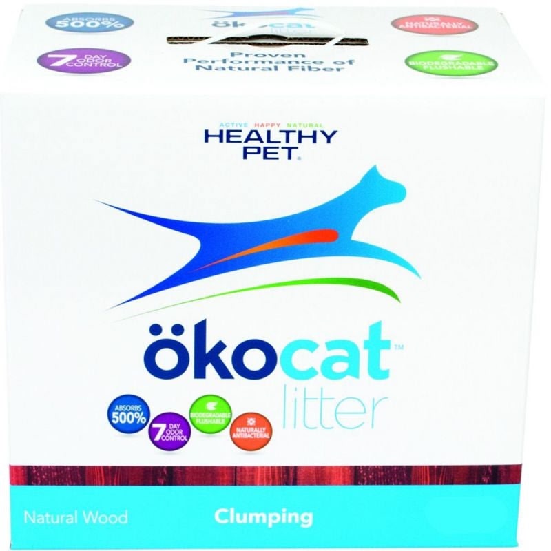 Okocat Natural Wood Clumping Cat Litter 7.5 Lb