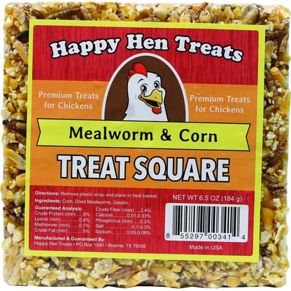 Happy Hen Treats Treat Square 7.5oz Mealwrm/Peanut