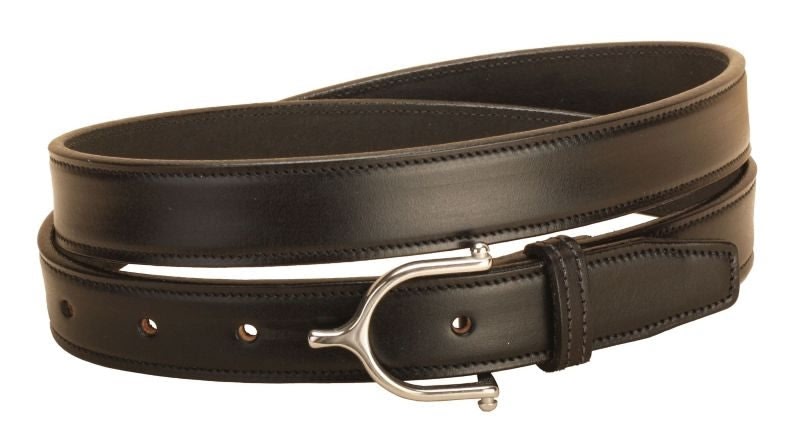 Tory English Spur Buckle Belt 24 Bk/Gry