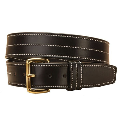 Tory Heavy Triple Stitching Leather Belt 28 Bk/Gry