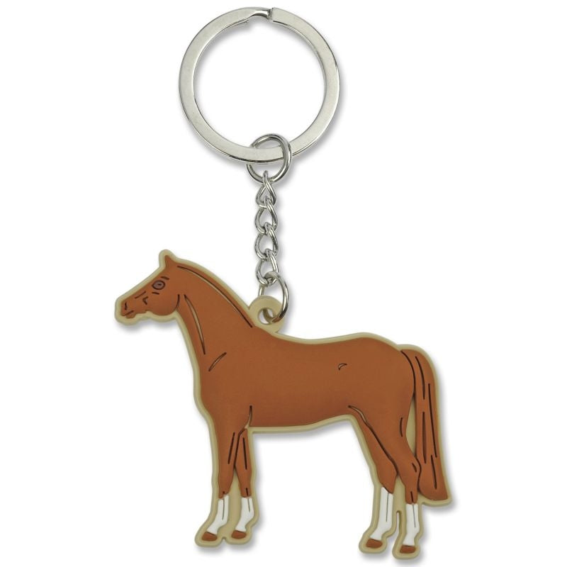 Brown Horse Soft Keychain Brown