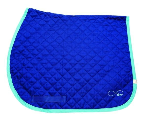 Lettia Embroidered Baby Pad - Royal/LoveBk/Wh