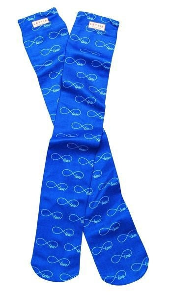 Lettia Adult Nylon/Spandex Boot Sock Infinity Love
