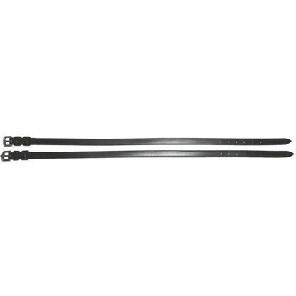 Hdr Leather Spur Straps with Plain Buckle 16 Black