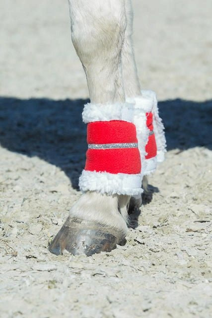 Horze Spirit Christmas Leg Wraps Red