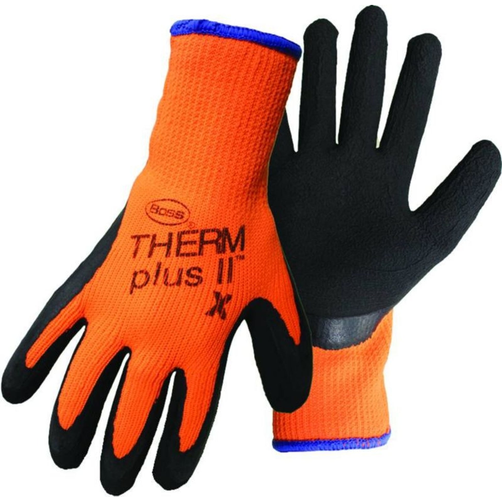 Therm Plus High-Vis Latex Palm Glove LG Blk Orange
