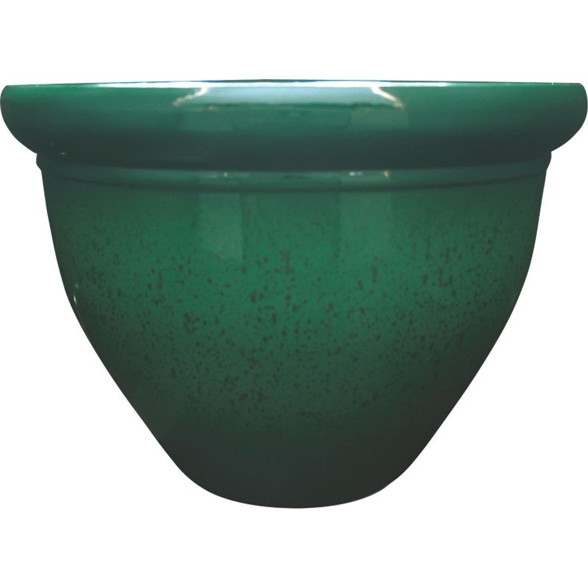 Pizzazz Pop Resin Pottery Planter 9in Analog Green