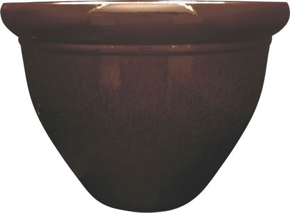 Pizzazz Pop Resin Pottery Planter 9in Analog Green