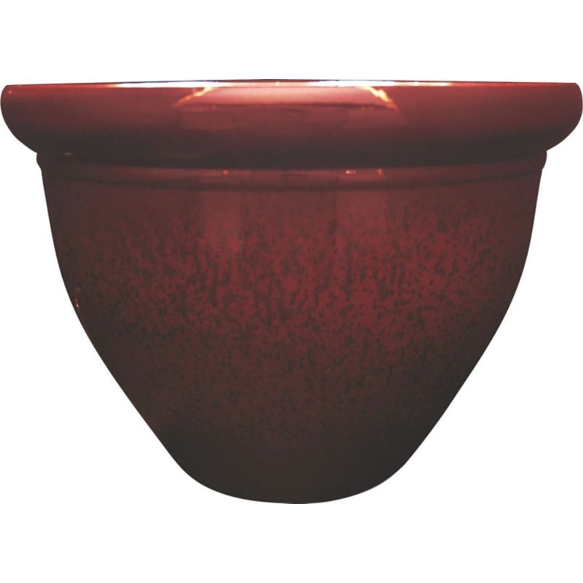 Pizzazz Pop Resin Pottery Planter 9in Analog Green