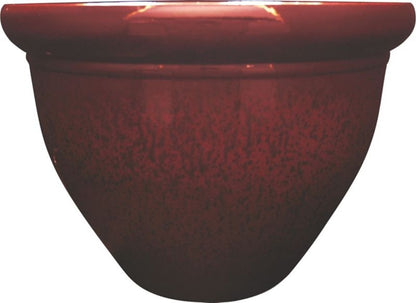 Pizzazz Pop Resin Pottery Planter 9in Analog Green
