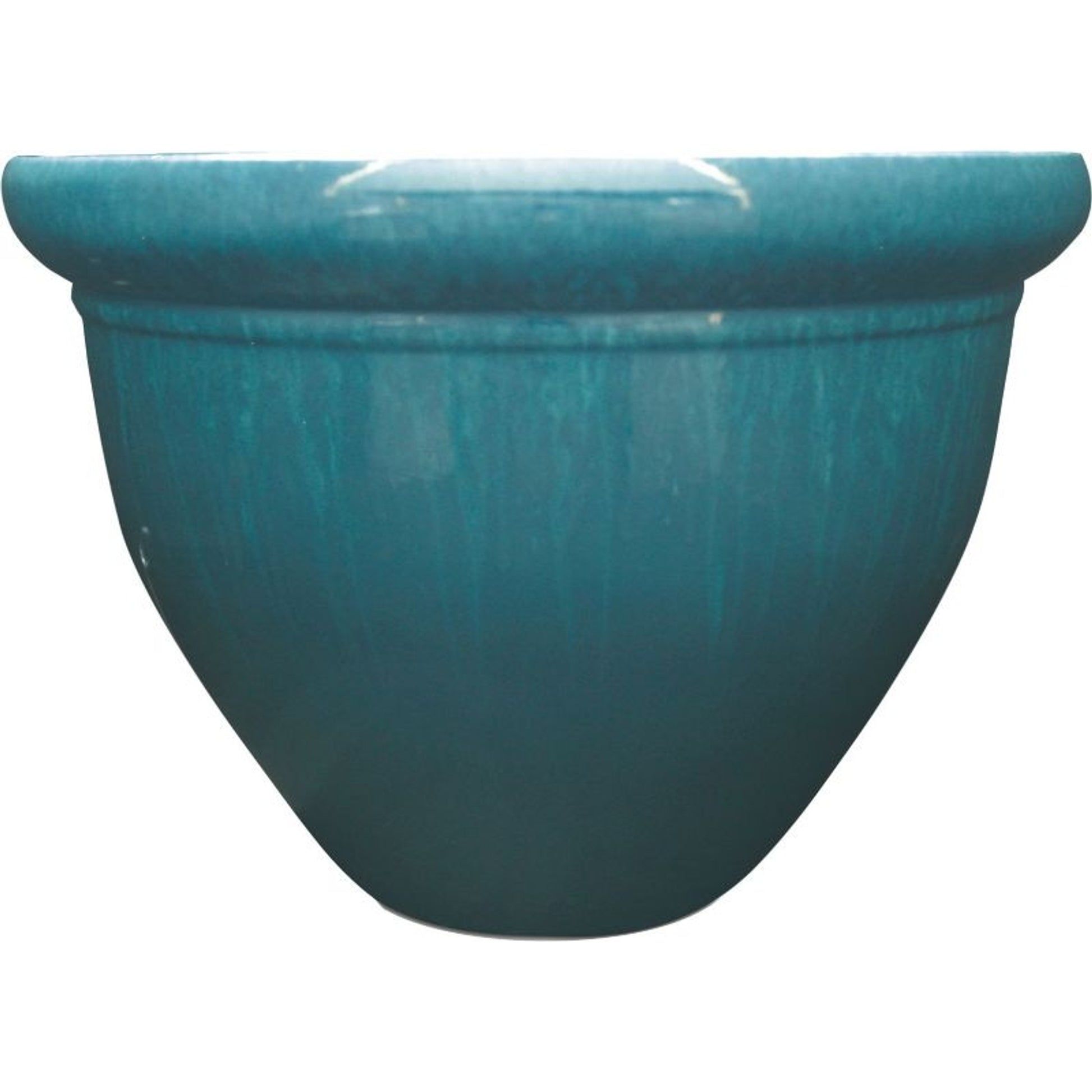 Pizzazz Pop Resin Pottery Planter 9in Analog Green