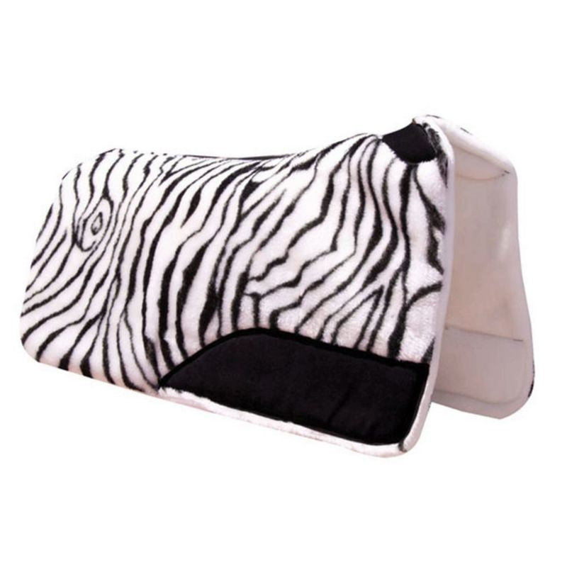 Maxtra Foam Contour Fleece Western Pad - Zebra