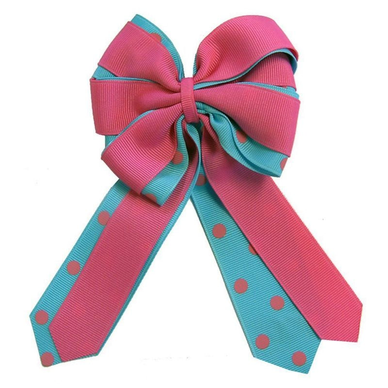 Ellies Pink and Light Blue Bow Pink Light Blue