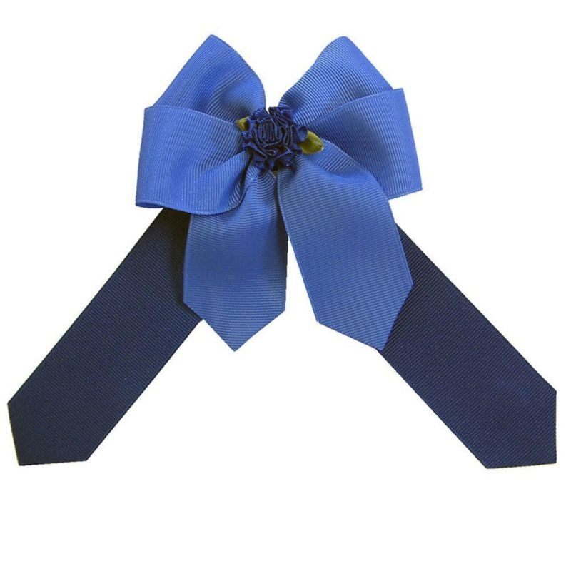 Ellies Royal Blue and Navy Bow Blue Navy