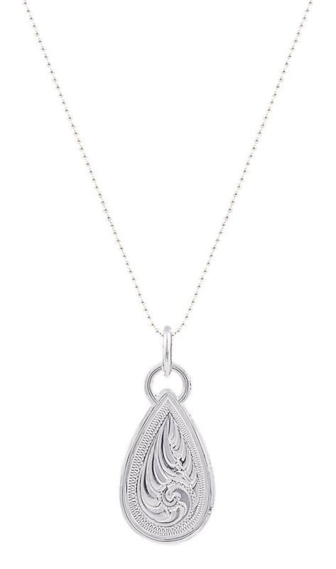 Montana Silver Token Raindrop Necklace
