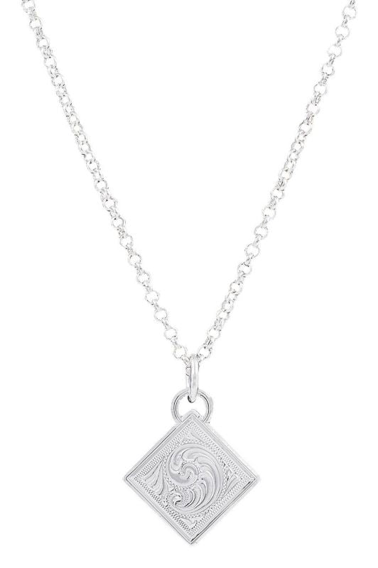 Montana Silver Diamond Token Necklace
