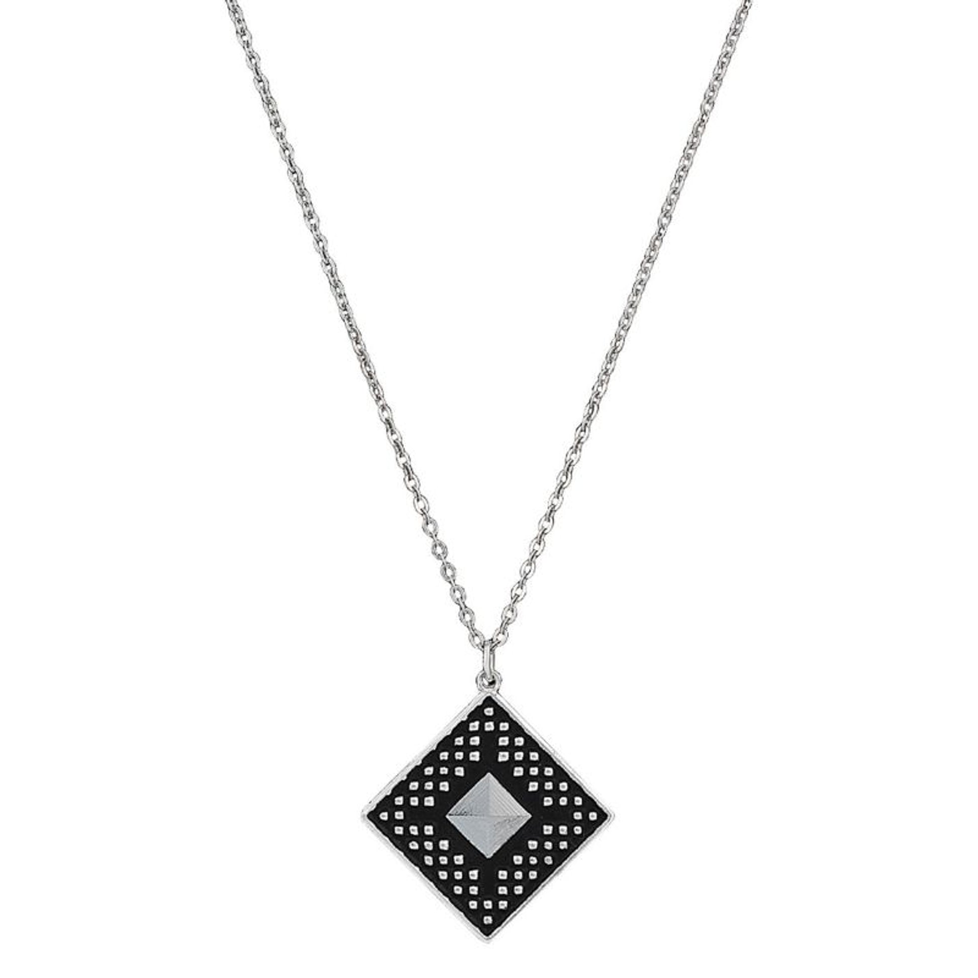 Montana CrossCut Sky Diamond Necklace 16 Slv-Tone